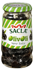Olivy černé Sacla (sklo) 200g
